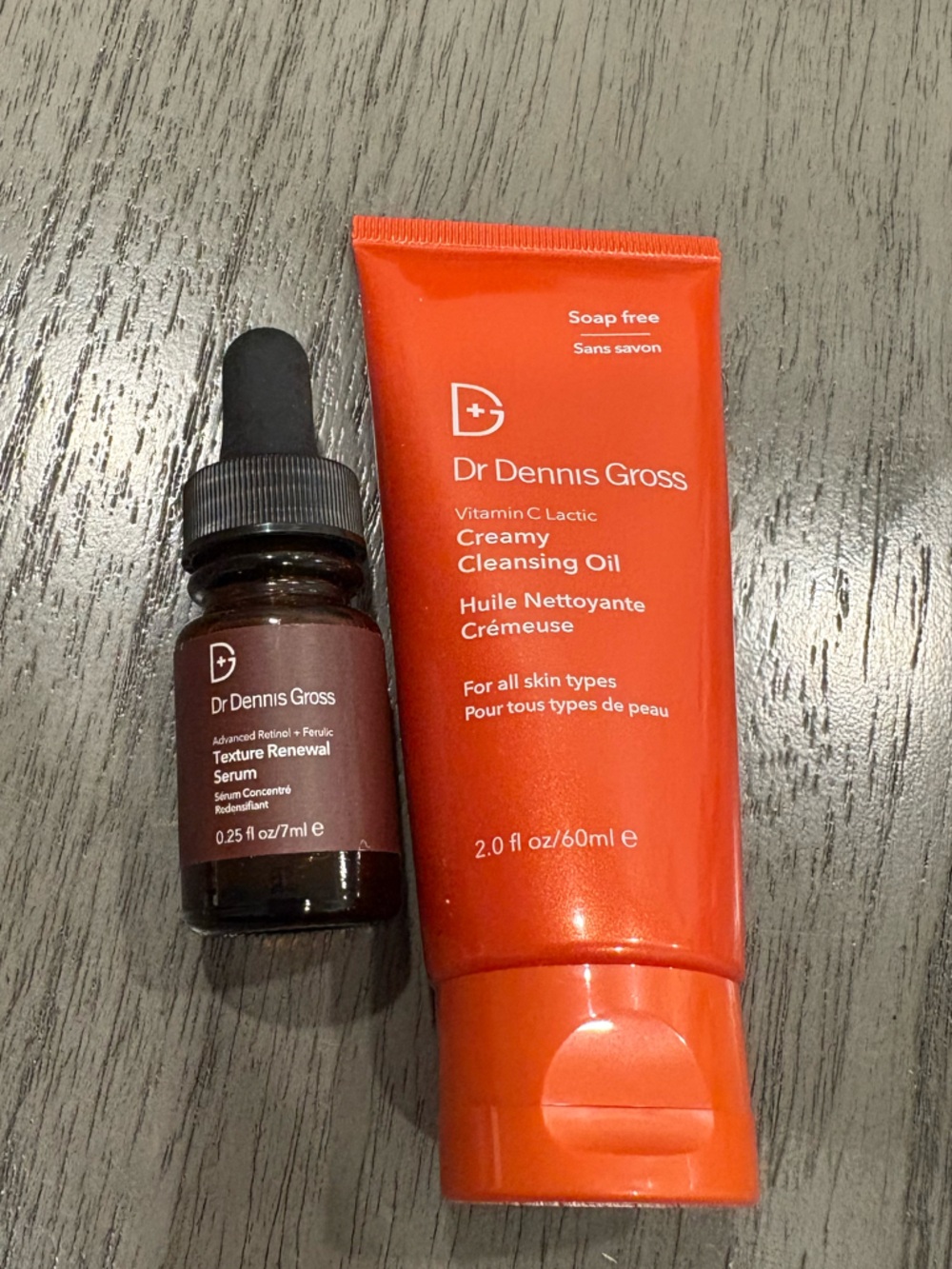 * New bundle of Dr Dennis Gross Vitamin C Lactic Cleansing Oil & texture Serum